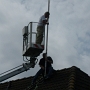 Now the erection of the new 6m fibre glass mast